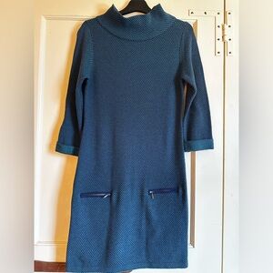 Boden blue and green sweater dress